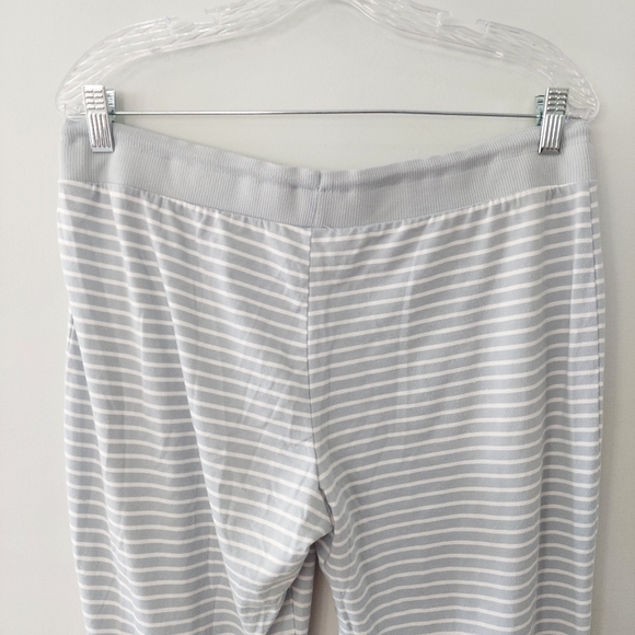 Gilligan & O'Malley pajama pants Large blue white stripes joggers drawstring - Picture 7 of 8